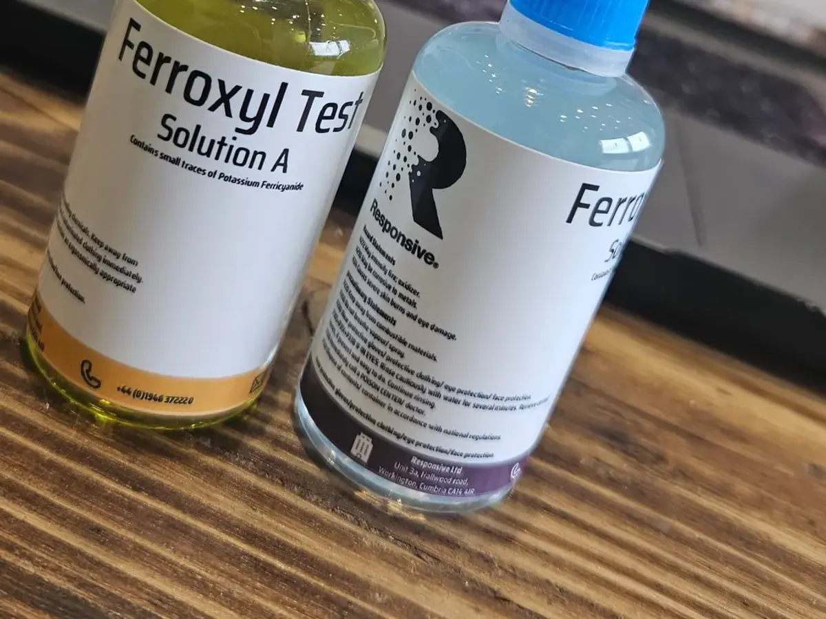 Responsive Ferroxyl Test solutions ready for free iron testing